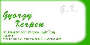 gyorgy kerpen business card